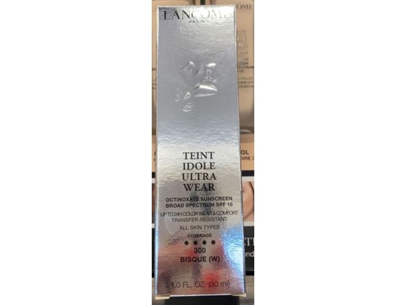 Lancome Teint Idole Ultra Wear Foundation, SPF 15, 300 Bisque (W), 1.0 fl oz/30 mL