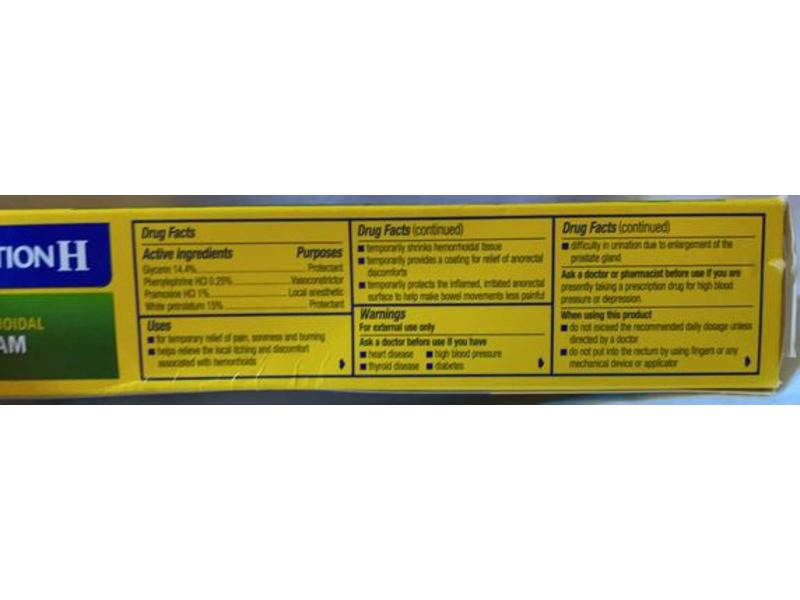 Preparation H Maximum Strength Pain Relief Multi - Symptom Relief Hemorrhoidal Cream, Aloe, 1.8 oz/51 g