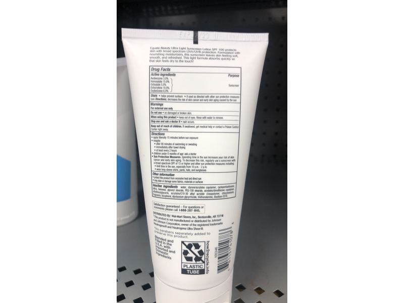 Equate Beauty Ultra Light Sunscreen Lotion, SPF 100, 6 fl oz/177 mL