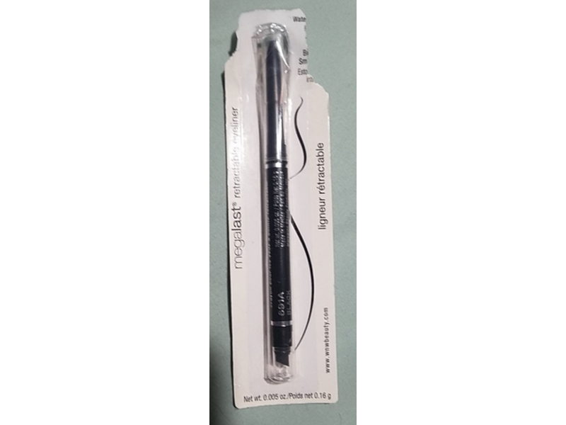 wet n wild Megalast Retractable Eyeliner, Black, 0.005 oz/0.16 g