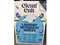 Clean Cult Laundry Detergent Sheets, Fresh Linen, 21.12 oz/598.5 g, 180 Count - thumbnail 2