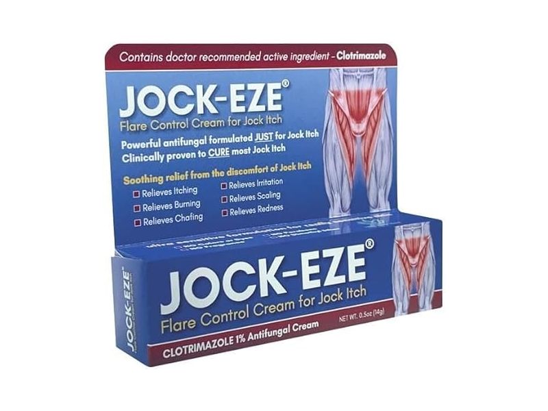 Jock-Eze Flare Control Cream, Clotrimazole 1%, 0.5 fl oz/14 g