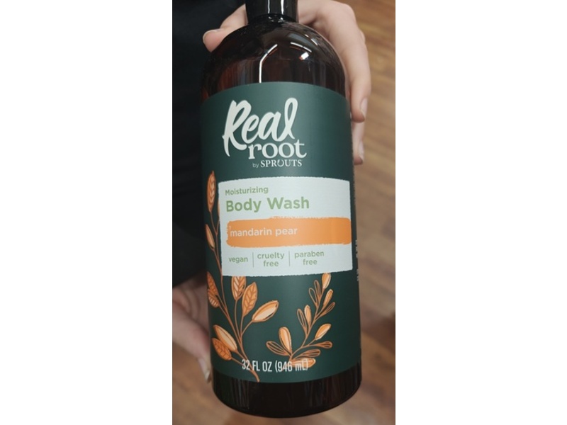 Real Root By Sprouts Moisturizing Body Wash, Mandarin Pear, 32 fl oz/946 mL