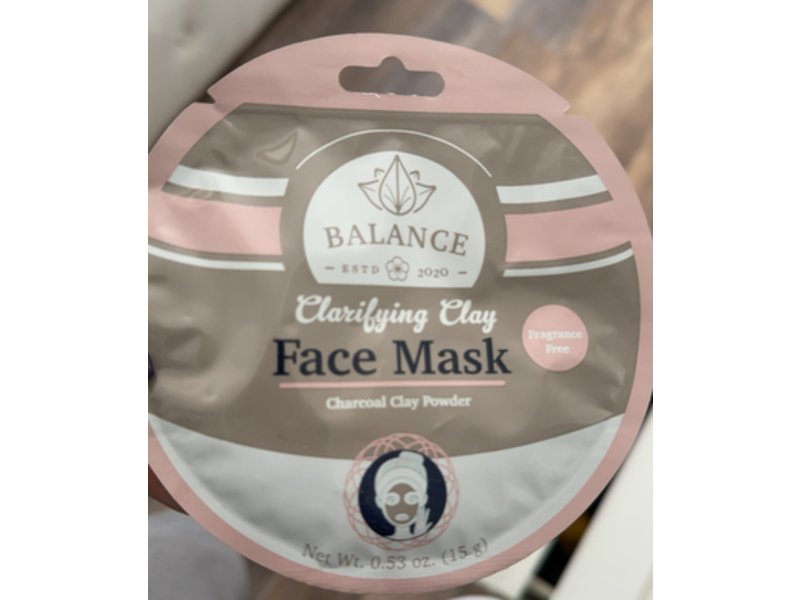 Balance Clarifying Clay Face Mask, Charcoal Clay Powder, 0.53 oz/15 g