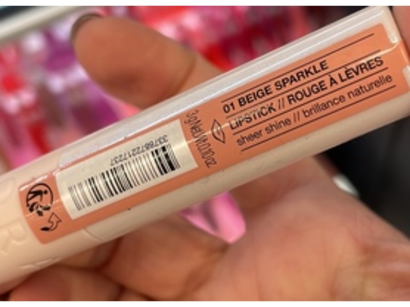 Sephora Sheer Shine Lipstick, 01 Beige Sparkle, 0.1 oz/3 g