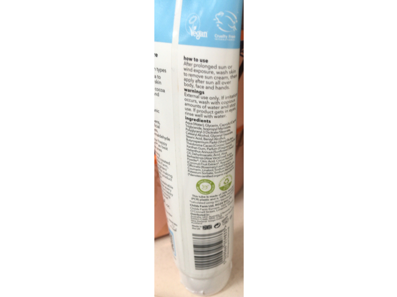 Childs Farm After Sun Lotion, Sensitive Skin, 100 mL