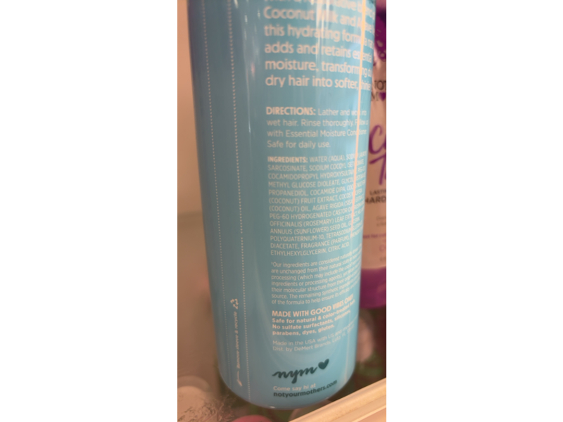Not Your Mother's Shampoo, Coconut Milk & Agave Nectar, 15.2 fl oz/450 mL