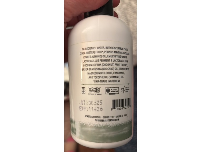 Spinster Sisters Co Body Butter, Moss Magnesium, 8 oz/227 g, Pack Of 3