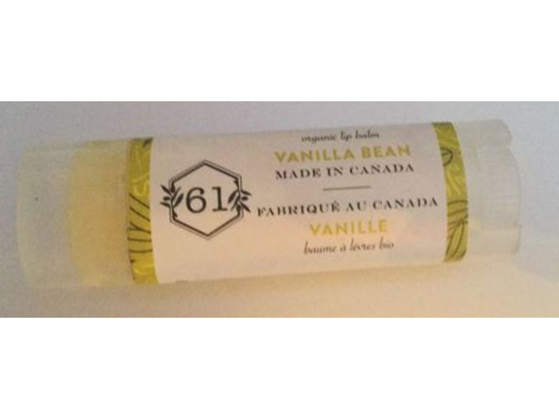 Crate 61 Organic Lip Balm, Vanilla Bean, 4.3 g