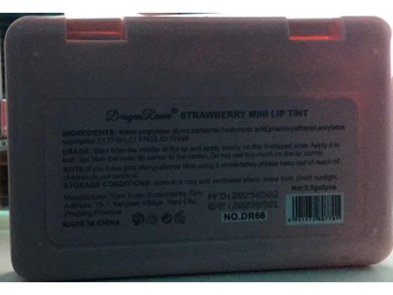 Dragon Ranee Mini Lip Tint, Strawberry