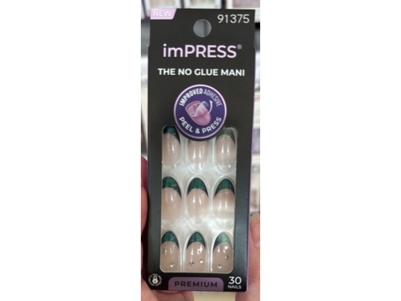 Kiss imPRESS No Glue Mani Press On Nails, Visions, 30 Count