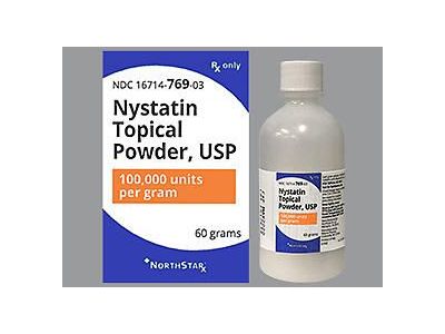 NYSTATIN Topical Powder, 100,000 units/gm, 60 gm 