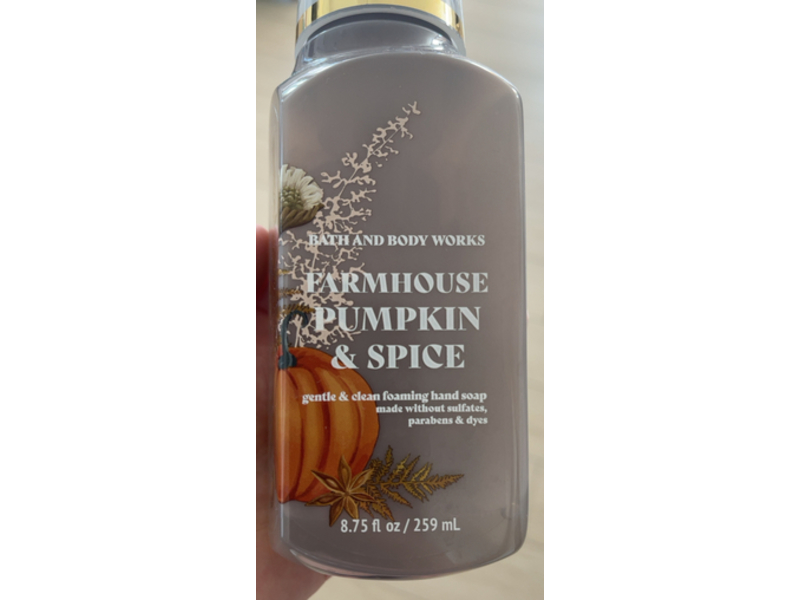 Bath & Body Works Gentle & Clean Foaming Hand Soap, Farmhouse Pumpkin & Spice, 8.75 fl oz/259 mL