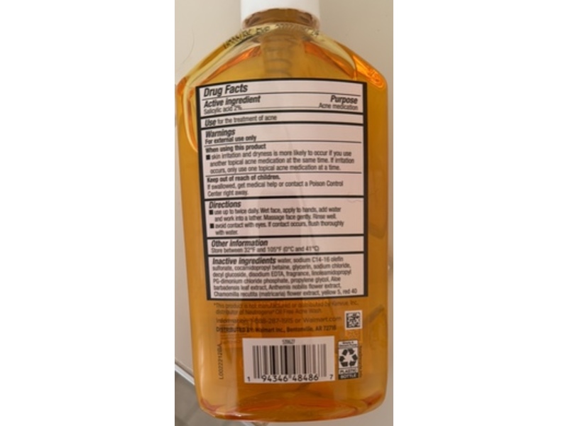 Equate Beauty Acne Wash, Salicylic Acid, 9.1 fl oz/268 mL