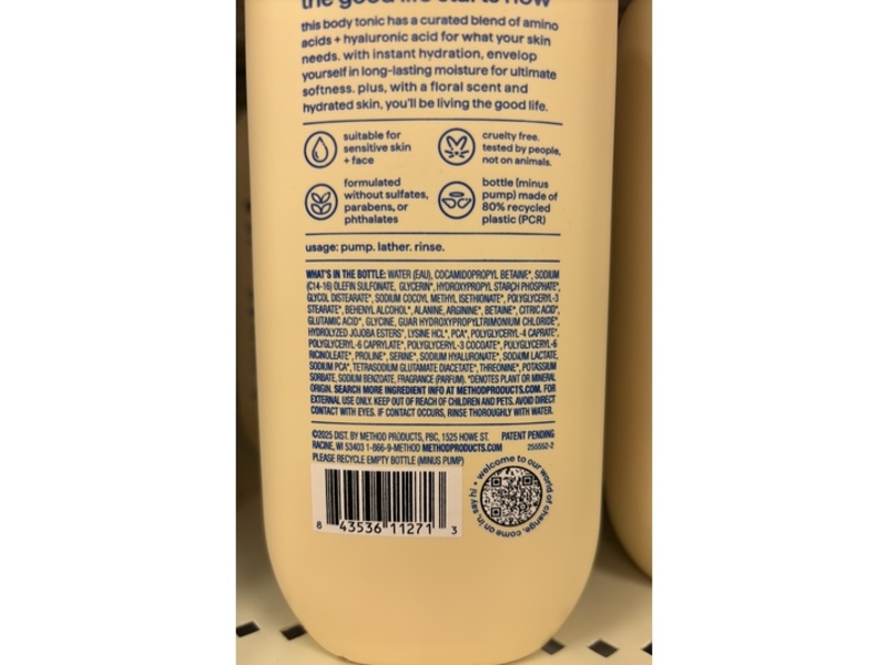 Method Body Wash, Lily, Sandalwood & Musk​, 17 fl oz/502 mL