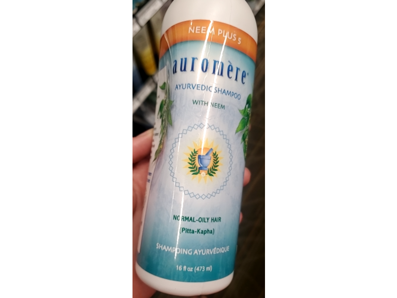 Auromere Ayurvedic Shampoo, Neem Plus 5, 16 fl oz/473 mL, Pack OF 2