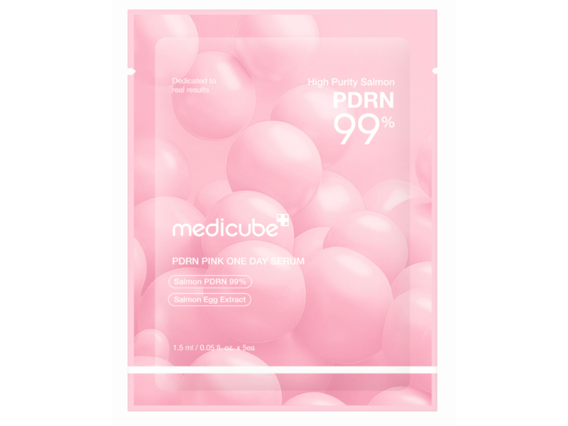 Medicube PDRN Pink One Day Serum, Salmon PDRN 99%, Salmon Egg Extract, 0.05 fl oz/1.5 mL, Pack Of 10