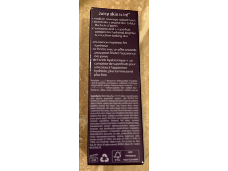 Tarte Maracuja Juicy Glow Foundation, 35N Medium Neutral, 0.34 fl oz/10 mL