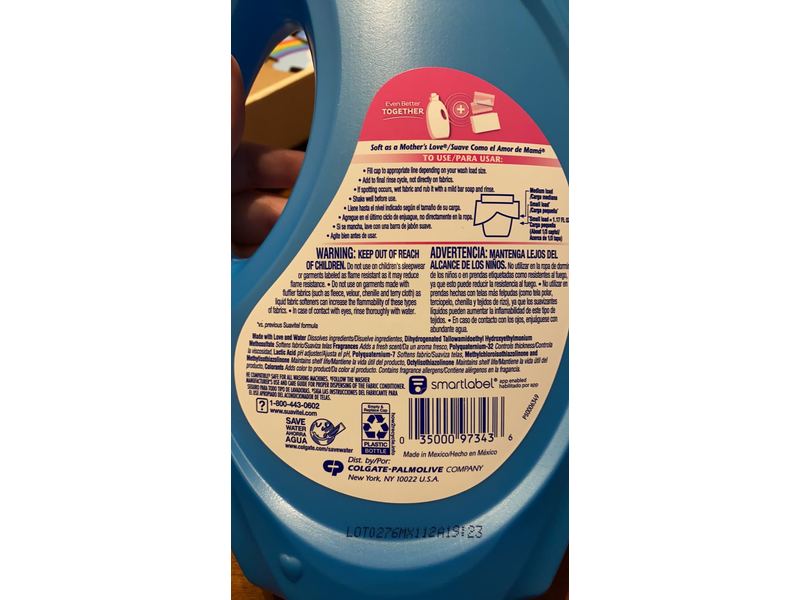 Suavitel Fabric Softener, Field Flowers, 39 Loads, 46 fl oz/1.36 L
