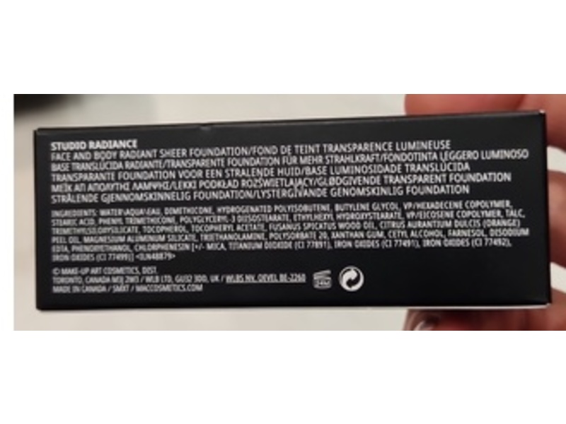 M.A.C Studio Radiance Face & Body Radiant Sheer Foundation, N9, 1.7oz/50 mL