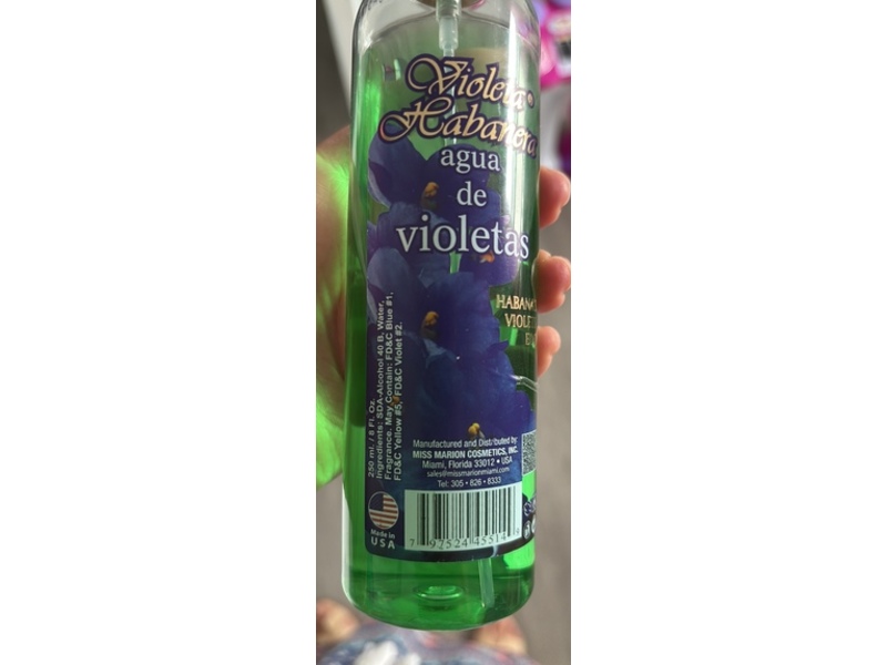 Violeta Habanera Aqua De Voiletas Spray, 8.5 fl oz/250 mL
