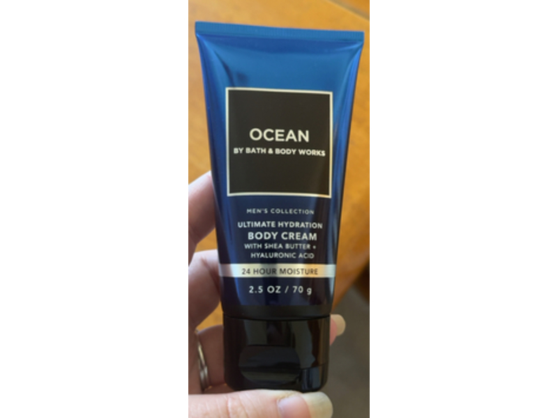 Bath & Body Works Ocean Body Cream, Shea Butter + Hyaluronic Acid, 2.5 oz/70 g