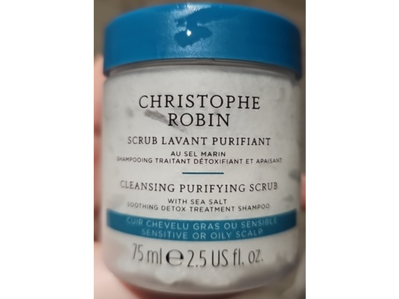 Christophe Robin Cleansing Purifying Scrub, Sea Salt, 2.5 fl oz/75 mL