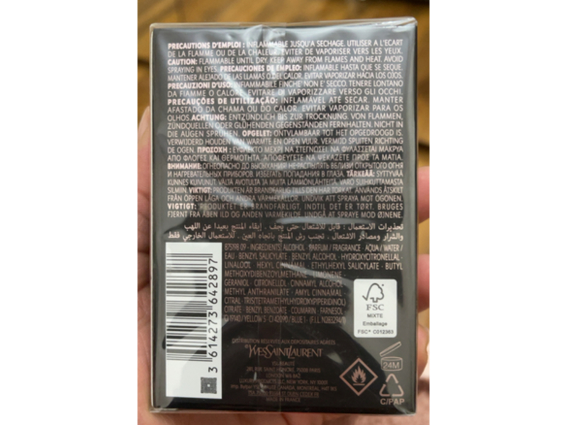 Yves Saint Laurent Black Opium Eau De Parfum, Illicit Green, 1 fl oz/30 mL