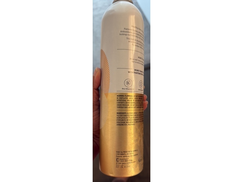 Pantene Extra Strong Hold Nutrient Rich Spray, Pro Vitamin B5 & Antioxidants Level 5, 0.14 oz/397 g