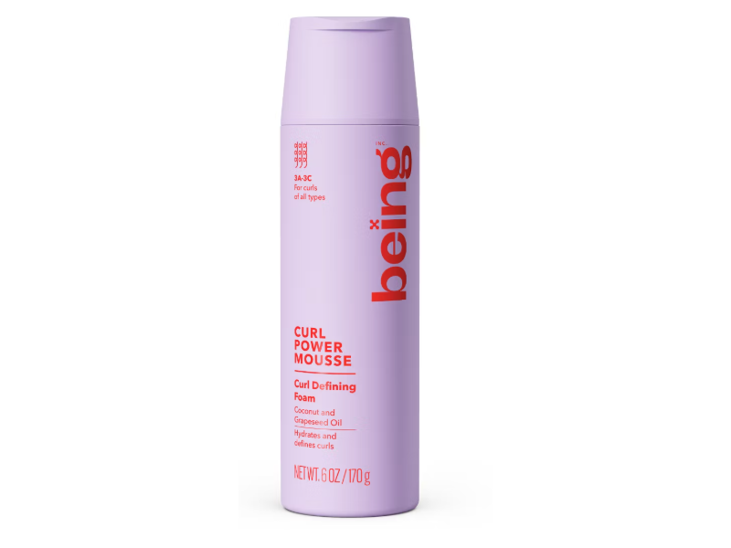 Being Curl Power Mousse Defining Foam, Coconut And Grapeseed Oil, 6 oz/170 g