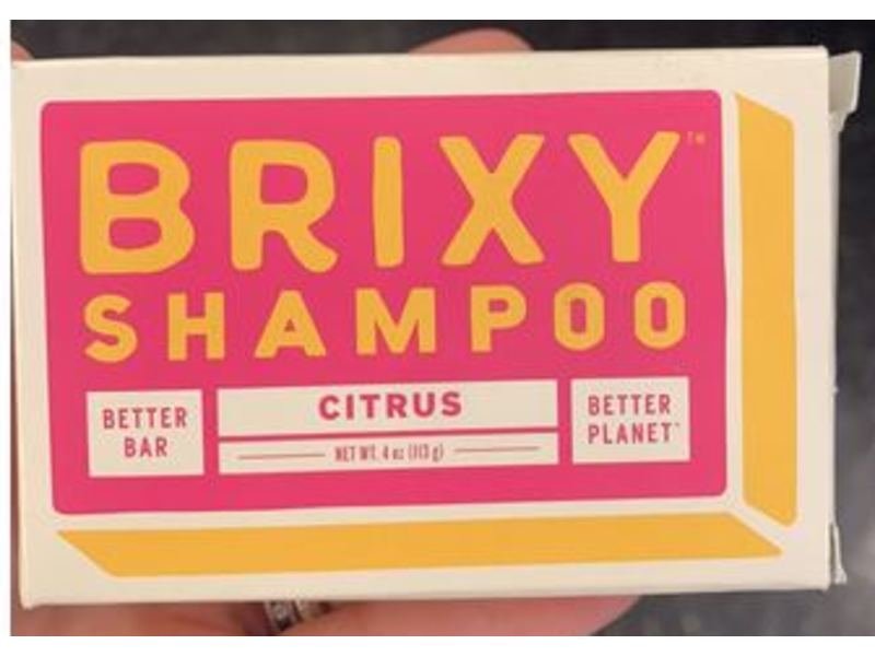BRIXY Shampoo Bar, Citrus, 4 oz/113 g