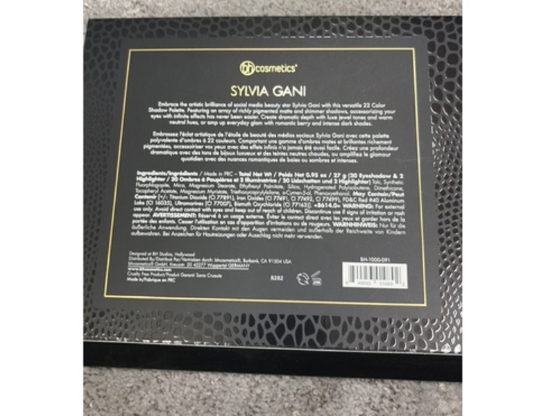 BH Cosmetics Sylvia Gani 22 Color Eyeshadow Palette, 0.95 oz/27 g
