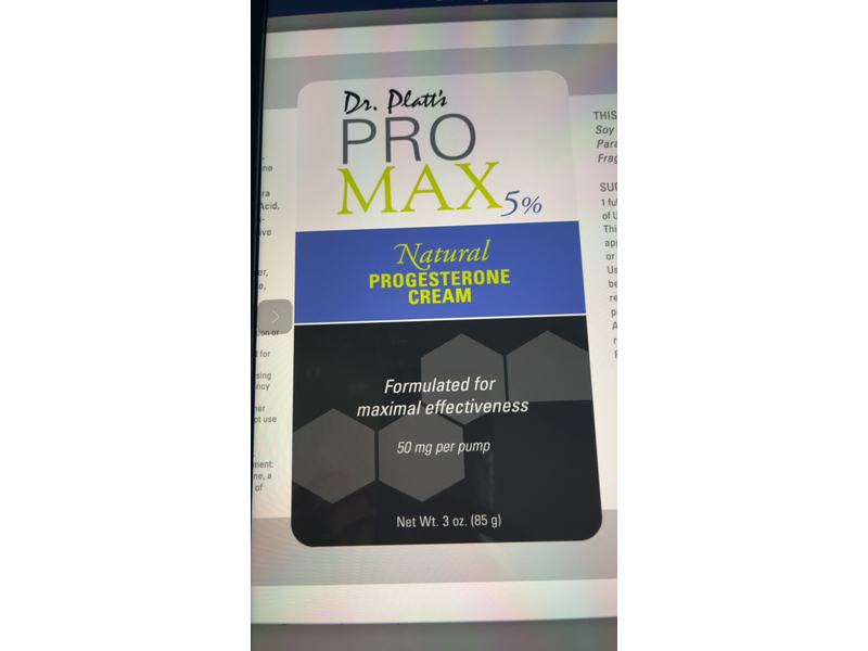 Dr. Platts All Natural & Bio-Identical Progesterone Cream, 3 oz/85 g