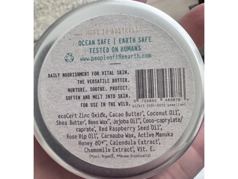 People Of The Earth Sunbiosis Pure Mineral Day Cream, SPF 30, Coconut Cacao Butter, 45 g