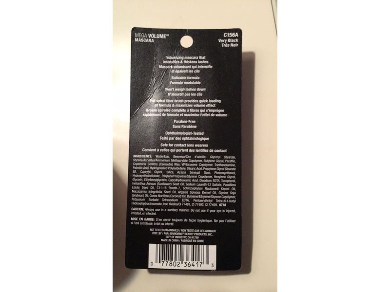 Wet N Wild Mega Volume Mascara, Very Black, 0.21 fl oz / 6 mL