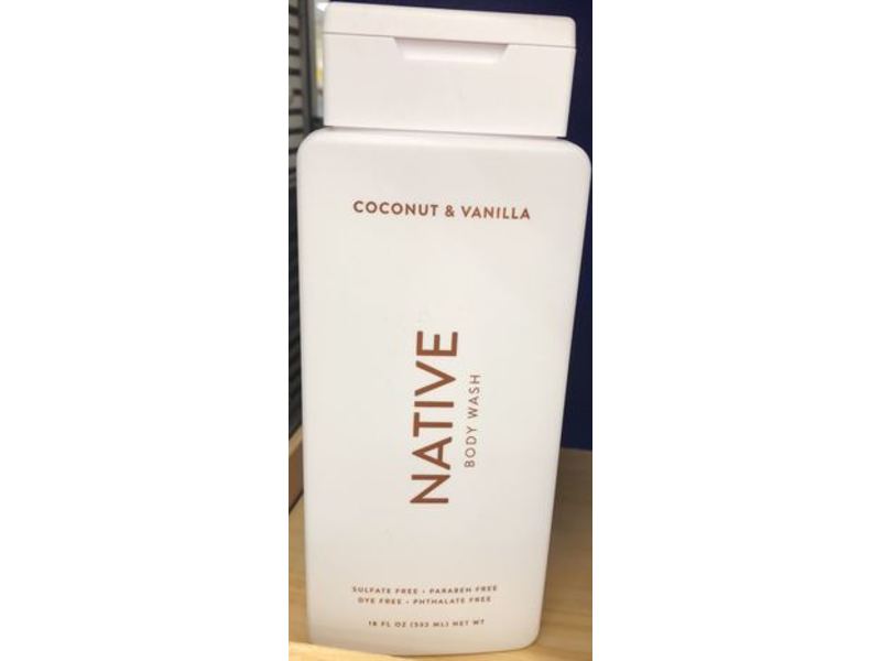 Native Body Wash, Coconut & Vanilla, 18 fl oz/532 mL