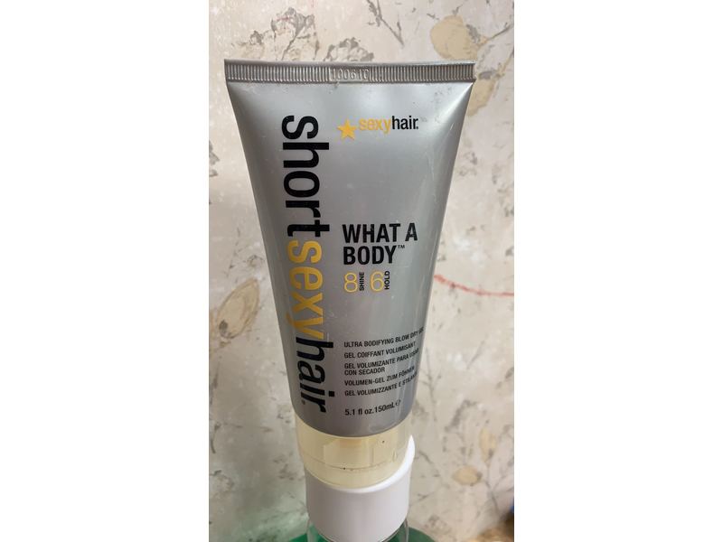 Sexy Hair Short Sexyhair What A Body Ultra Bodifying Blow Dry Gel, 5.1 fl oz/150 ml