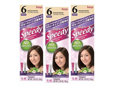 Bigen Speedy Conditioning Permanent Color Refill, 6 Medium Brown, 2.82 fl oz/80 g