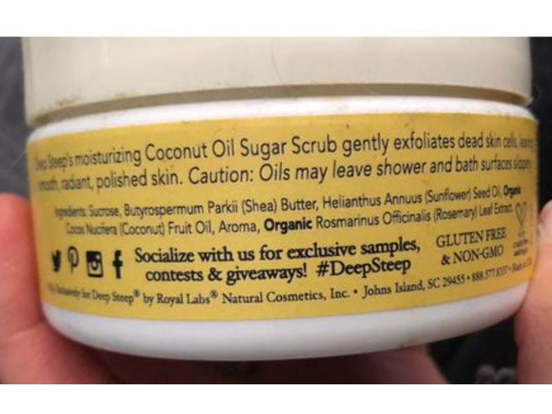 Deep Steep Pineapple Coconut Oil Sugar Scrub, 8 oz/226 g