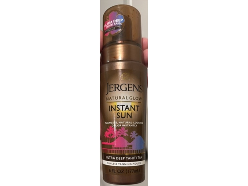 Jergens Instant Sun Sunless Tanning Mousse, Ultra Deep Tahiti, 6 fl oz/177 mL