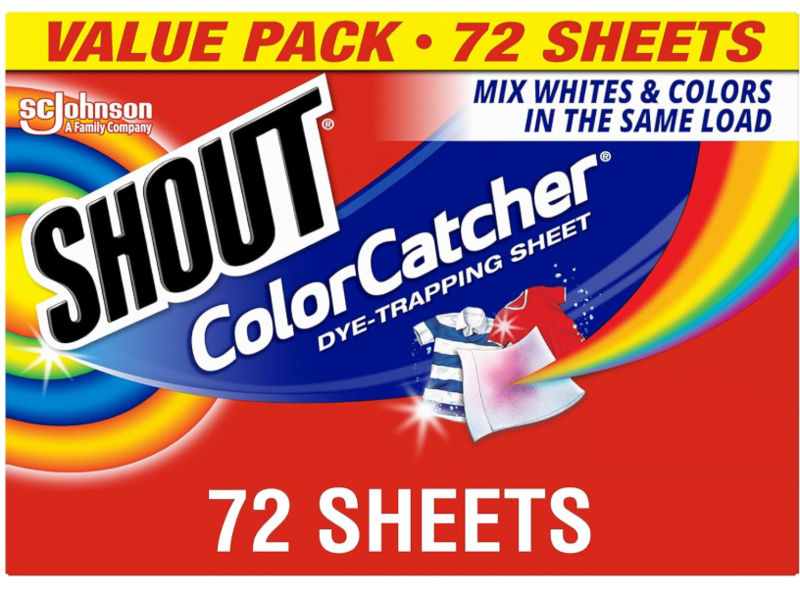 Shout Color Catcher In Wash Dye Trapping Sheets, 72 Sheets