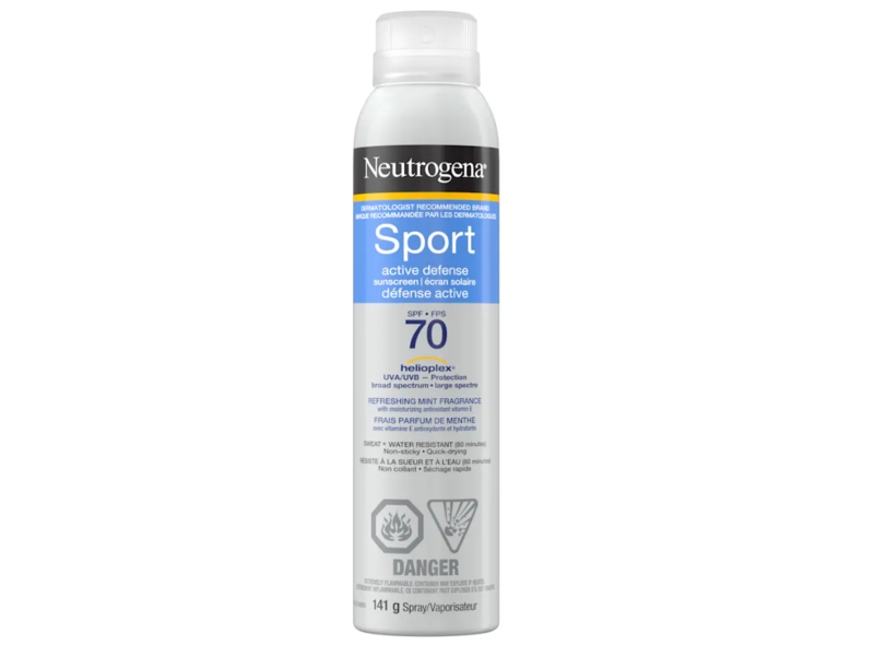 Neutrogena Sport Active Defense Sunscreen, Refreshing Mint, SPF 70, 141 g