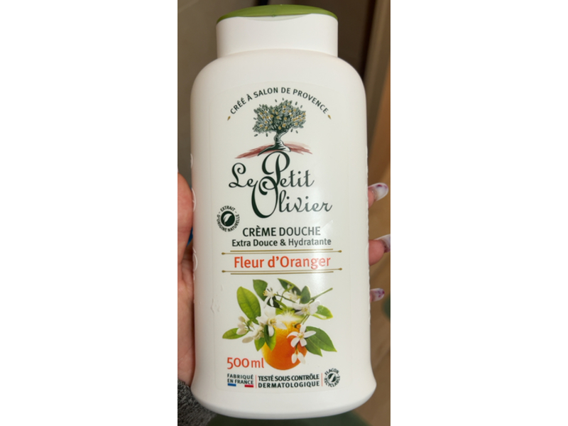 Le Petit Olivier Shower Cream, Orange Blossom, 500 mL