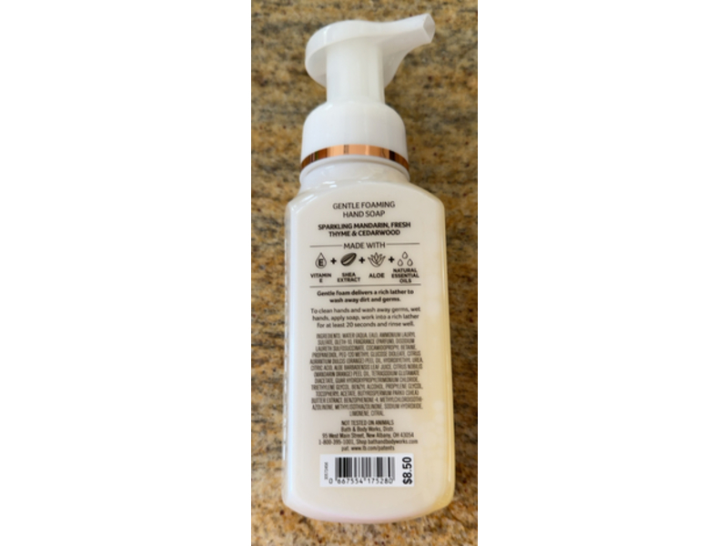 White Barn Gentle Foaming Hand Soap, Kitchen Mandarin, 8.75 fl oz/259 mL