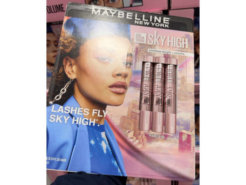 Maybelline New York Sky High Mascara, Blackest Black, 0.24 fl oz/7.2 mL