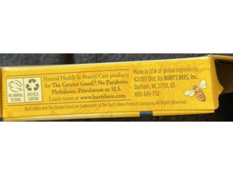 Burt's Bees Moisturizing Lip Balms, Vanilla Bean, 0.30 fl oz/8.50 g, Pack Of 2