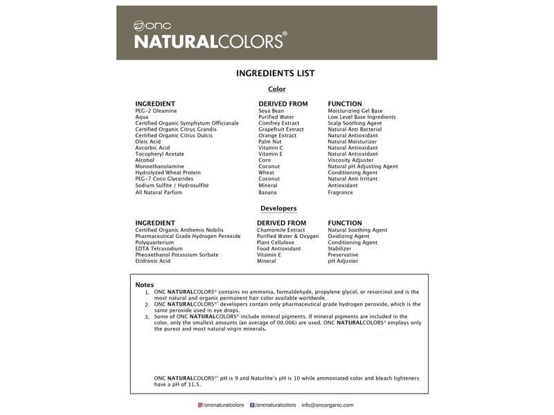 ONC Naturalcolors Healtier Permanent Hair Color, 2N Darkest Brown, 4 fl oz/120 mL