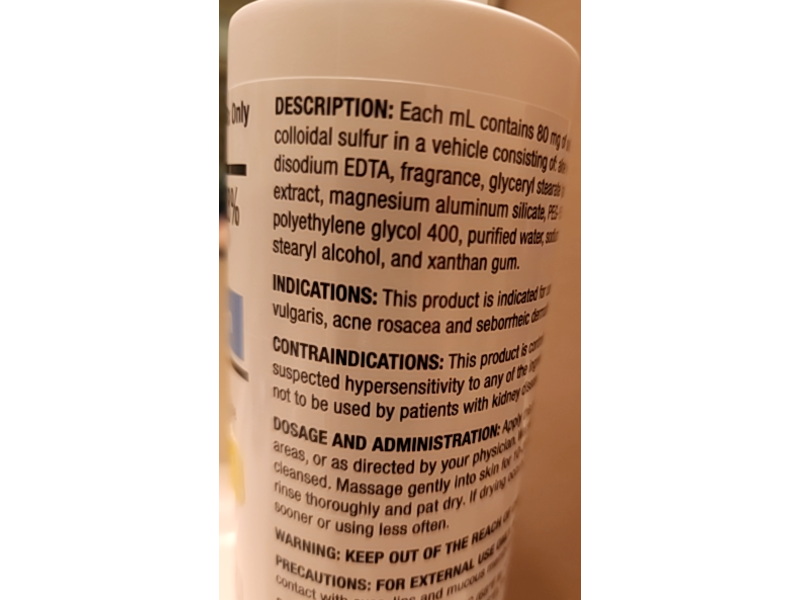 Sodium Sulfacetamide 8% And Sulfur 4%, Topical Suspension 473mL, KMM Pharmaceuticals (RX)