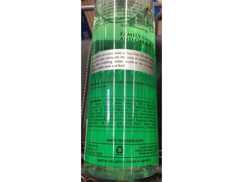 Renpure Advanced Extra Strength Refreshing Moisture Shampoo, Tea Tree & Lemon Sage, 16 fl oz/473 mL