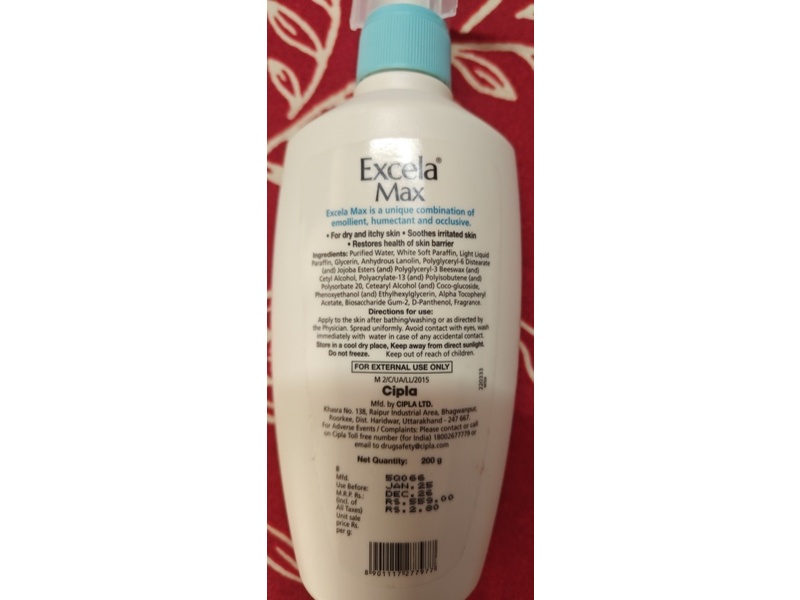 Cipla Excela Max Moisturizer,200 g